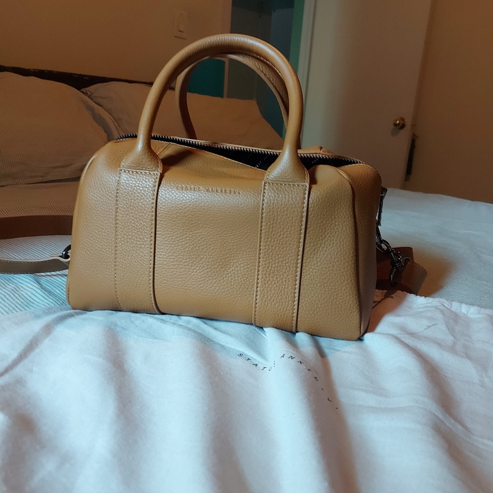 Status Anxiety Tan Leather Bag - Picture 7 of 8